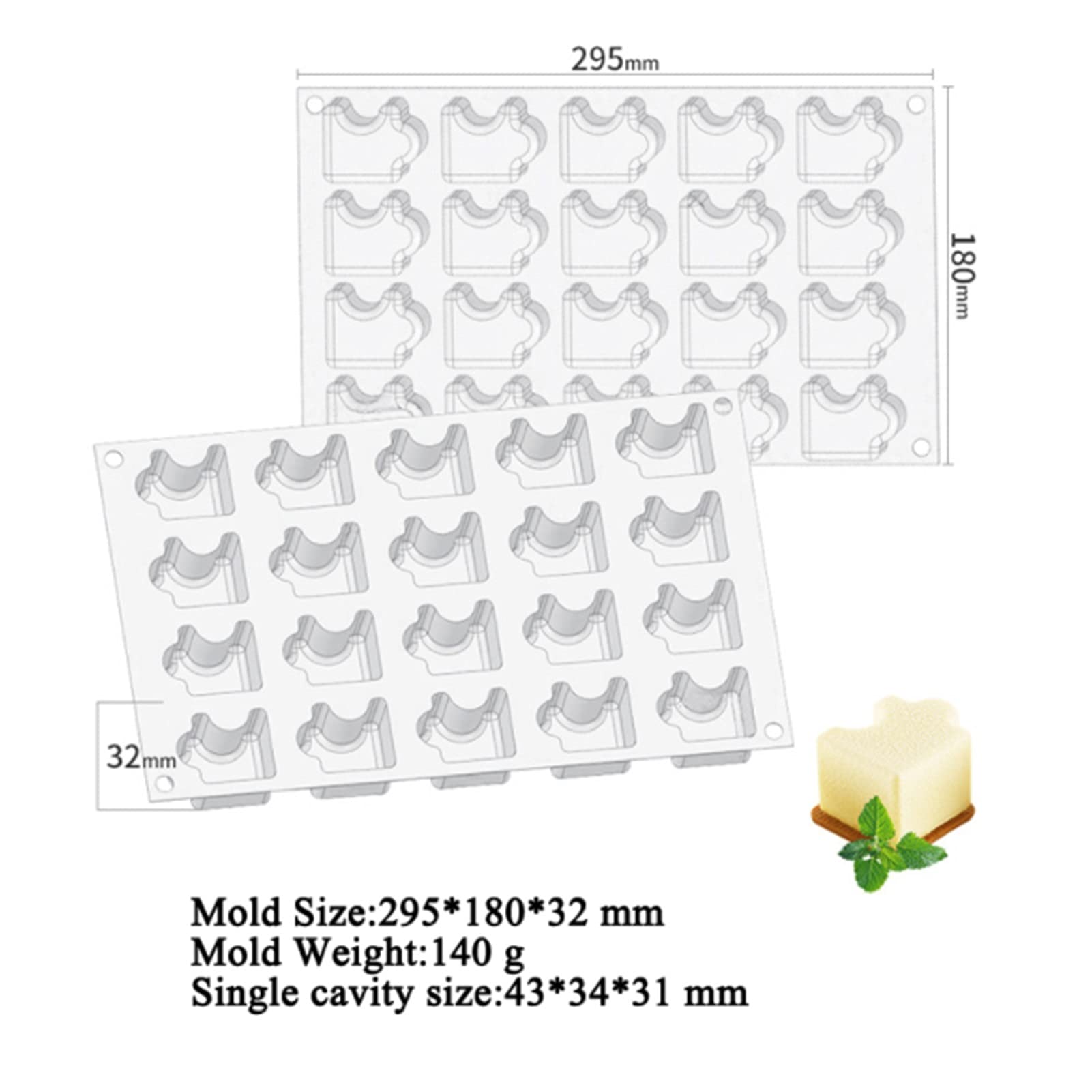 Forma do pieczenia, forma do ciasta, pieczenie HUANGXING-geometryczna mus silikonowa forma do ciasta Puzzle Jigsaw francuski deser forma narzędzia do dekorowania muffinów taca do pieczenia ciasta pate
