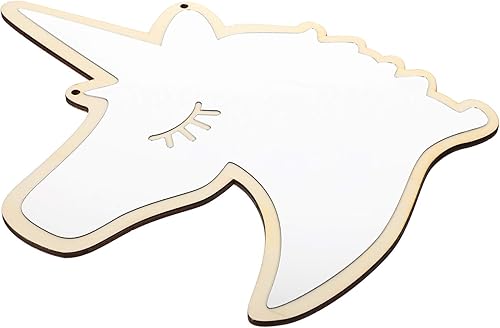 Miniatura 2 de BESPORTBLE Calcomanías de unicornio para habitación de niños y niñas, espejo acrílico, decoración de habitación, espejo de pared fácil de instalar