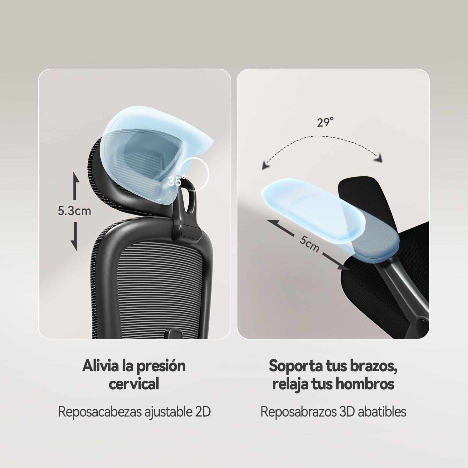 SIHOO M102C Silla ergonomica Escritorio, Silla de Oficina Grande y Alta con reposabrazos Plegables, Soporte Lumbar Ajustable Silla Escritorio, Silla Oficina ergonómica para Uso doméstico - Negro