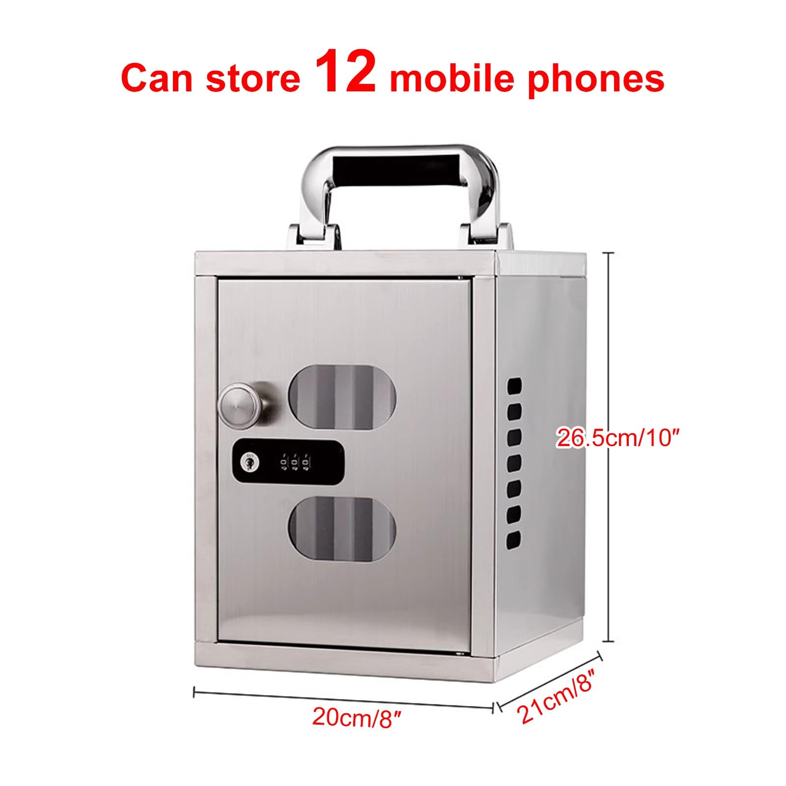 Armadietto per telefono cellulare, contenitore portatile per telefono, supporto da parete con serratura con password per uso in classe