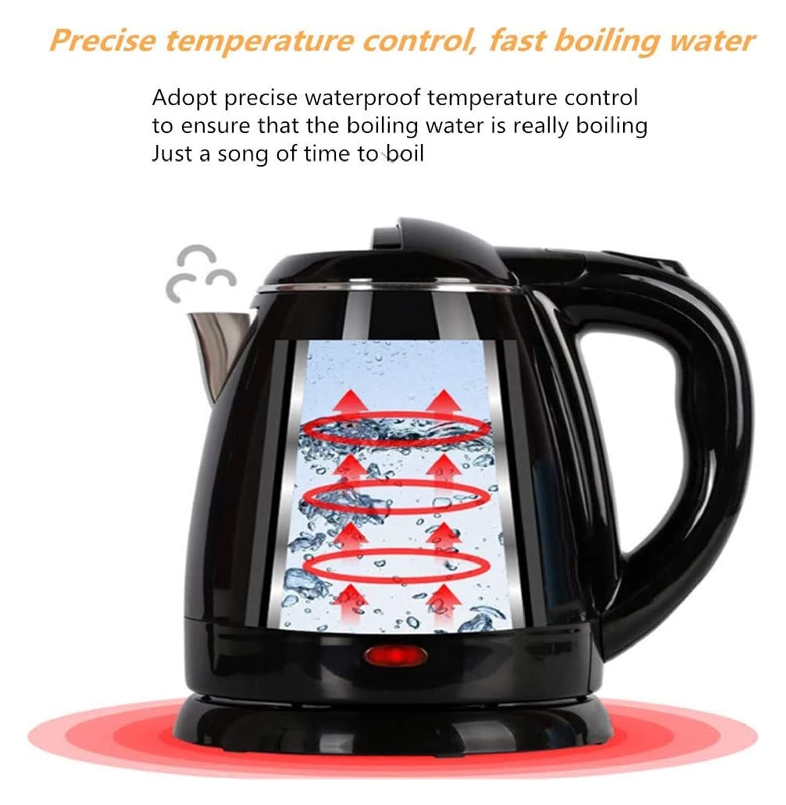 Hervidor eléctrico de café de preparación rápida, hervidor de agua con silbato, autoapagado, autoprotección en seco antiquemaduras, termo de temperatura constante The New