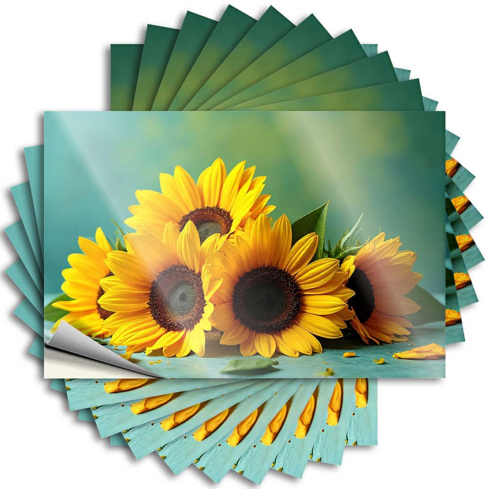 Decals Country Custom Stickers, Bumper Waterproof Radiant Sunflowers in Soft Focus for Hydro Flask | Badass Vinyl Decals for Ideas Holiday Gift(12X18CM)