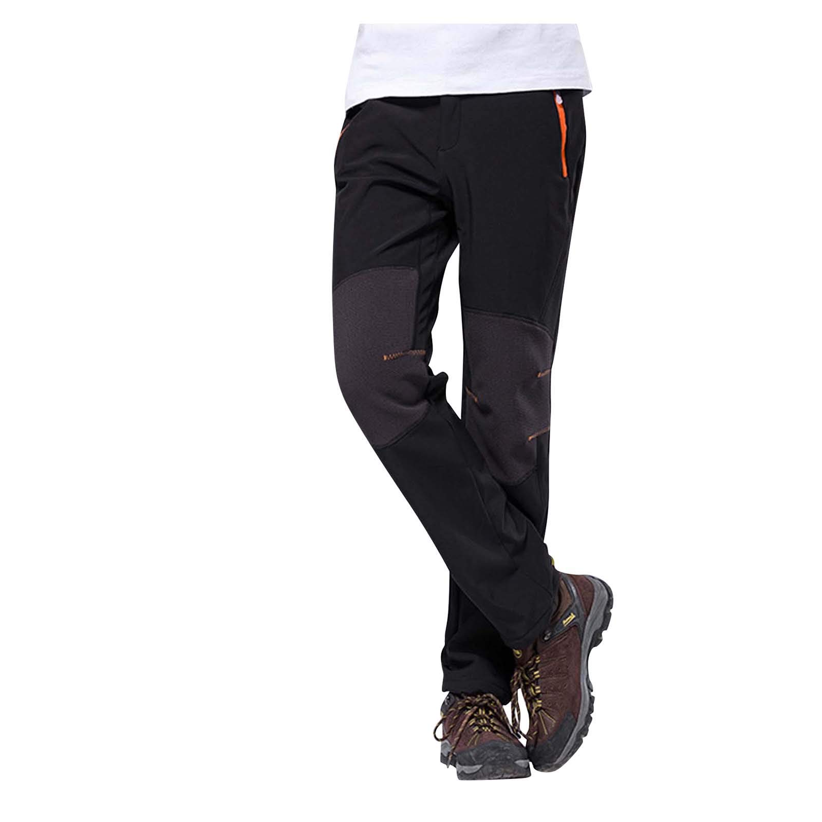 Pantalones de esquí con forro polar para hombre, impermeables, transpirables, resistentes al desgaste, pantalones de invierno softshell, pantalones de escalada al aire libre, monos de nieve sólidos