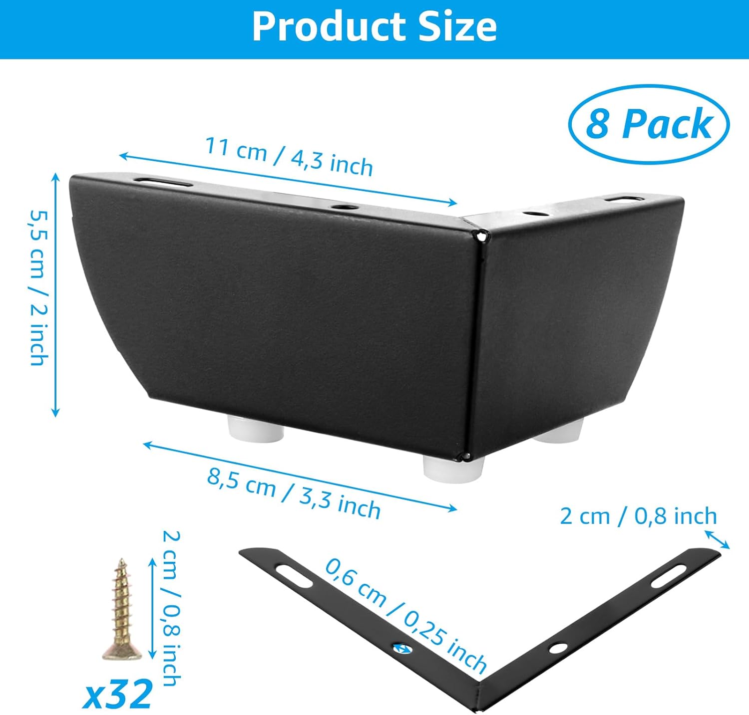 Detailný pohľad na nábytkovú nohu