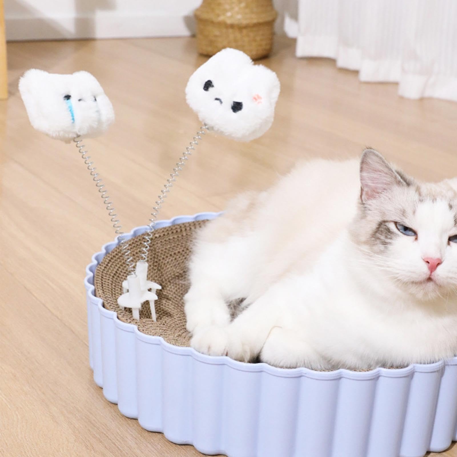 de burlas de gato | Diseño enchufable con cabeza de felpa para gatos, juguete de interior para amigos, familiares, colegas, dueños de gatos | juguete de interior para amigos, familiares, colegas, dueños de gatos
