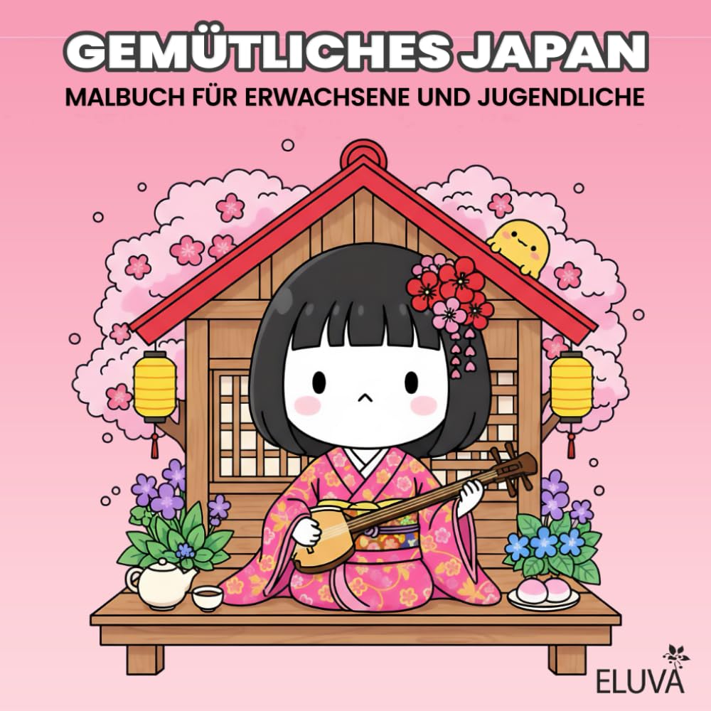 Gemütliches Japan Malbuch für Erwachsene und Jugendliche: 60 detaillierte Motive mit japanischen Landschaften, Kirschblüten, traditionellen Mustern ... – ideal für kreative Entspannung.