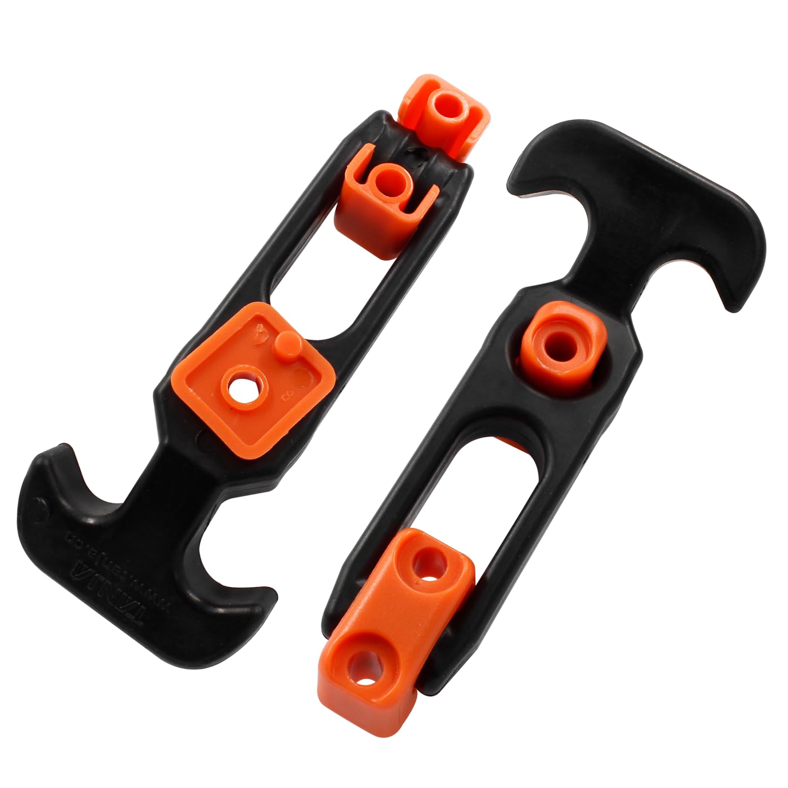 Hordion 2 Pack 110 x 46mm T-Handle Latches, Toolbox Lid Latches Boat Hatch Latches with Screws, Rubber Draw Latches for Toolbox Cooler Replacement(Black & Orange)
