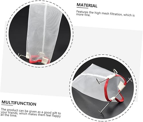 Miniatura 8 de STOBAZA Ganchos de malla para filtro de miel, filtro de leche, nueces, bolsa de leche, filtro de apicultura, bolsas coladoras con gancho, colador de
