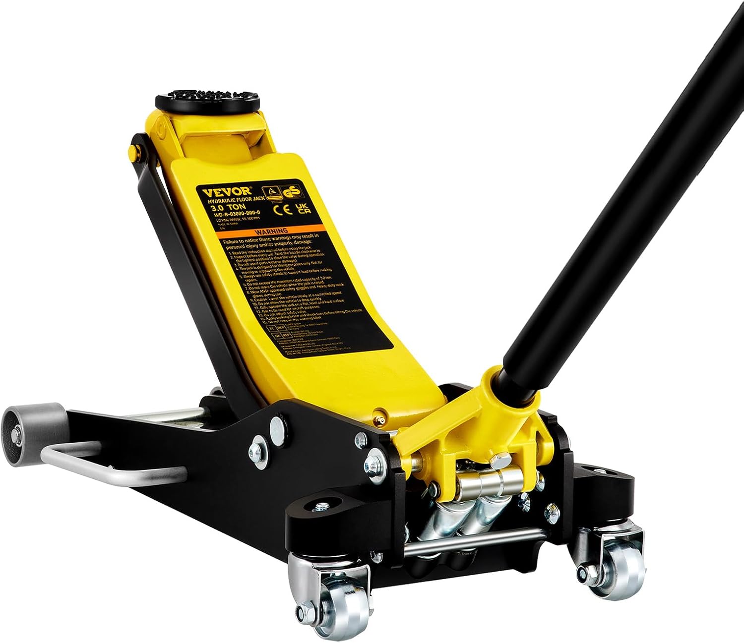 VEVOR 2.5 Ton Low Profile Floor Jack, Aluminum and Steel Racing Car Jack with Dual Pistons Quick Lift Pump, Lifting Range 3-3/4"-18-7/10"