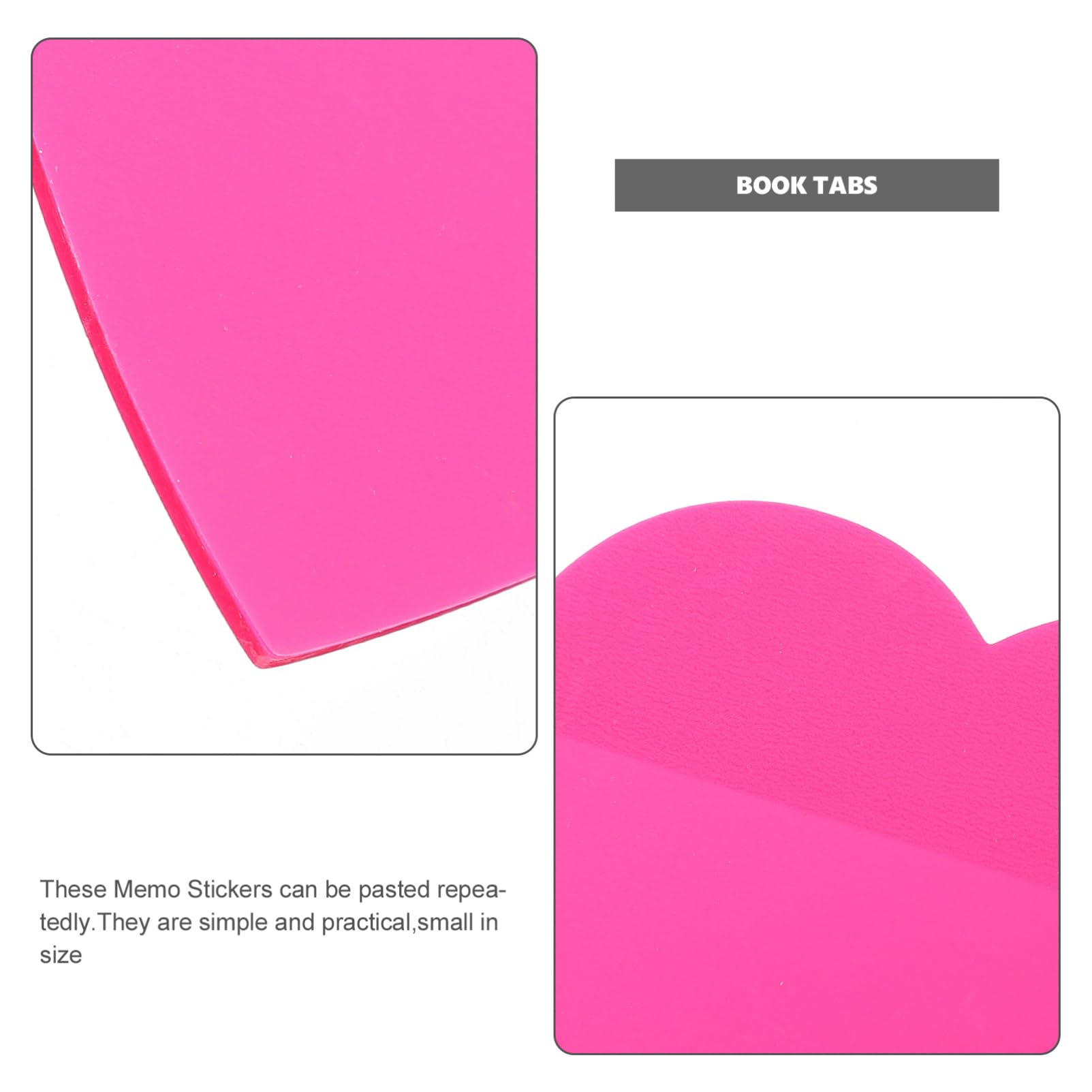VILLCASE 5 Pièces 8 notes autocollantes Notes adhésives recyclables note de bureau stickers blocs-notes bloc-notes du onglets de livre autocollants de mémo portables papier