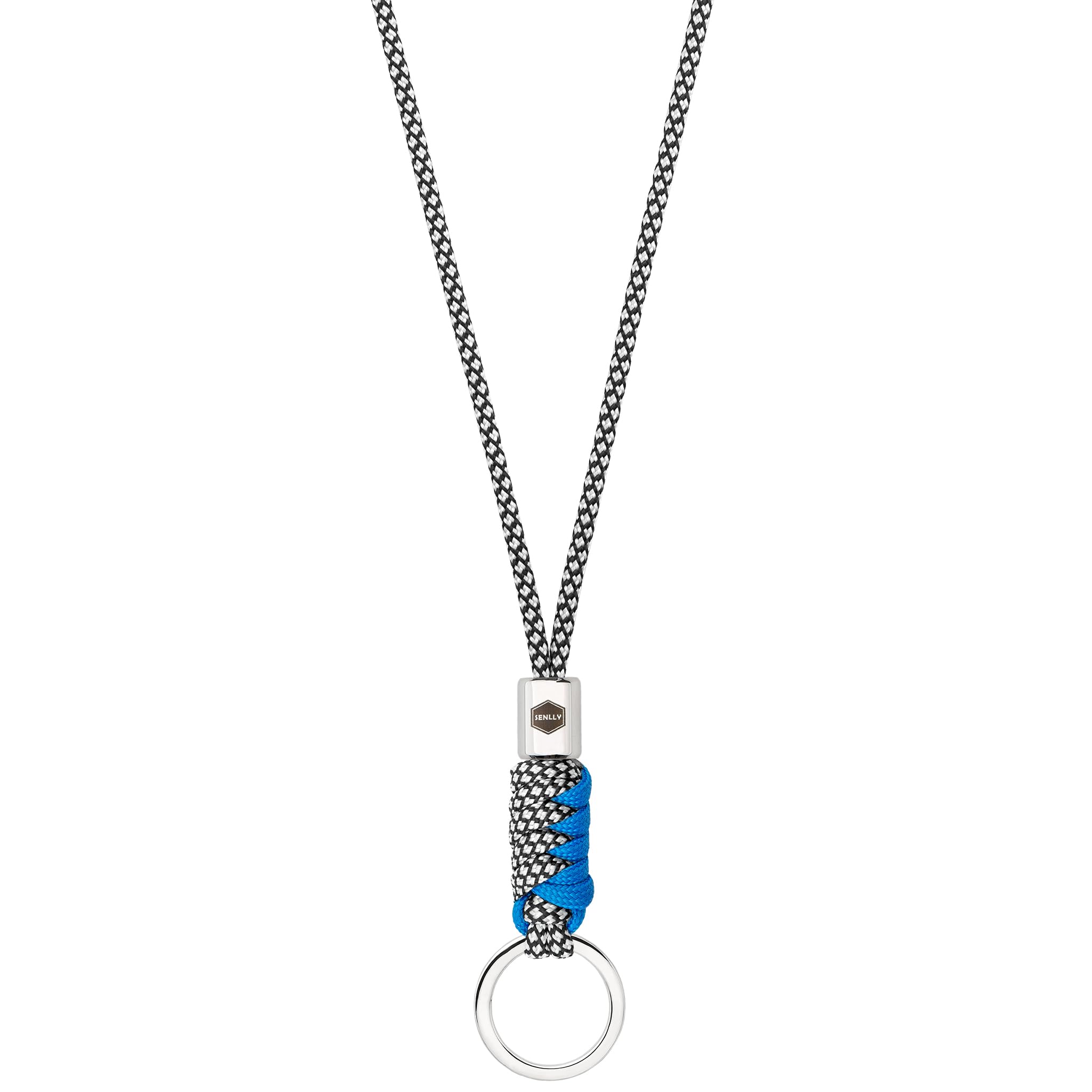 SENLLY Neck Lanyard Keychain for keys, Cell Phone, ID Badge Holder, Paracord Braided Design with Stainless Steel Hardware