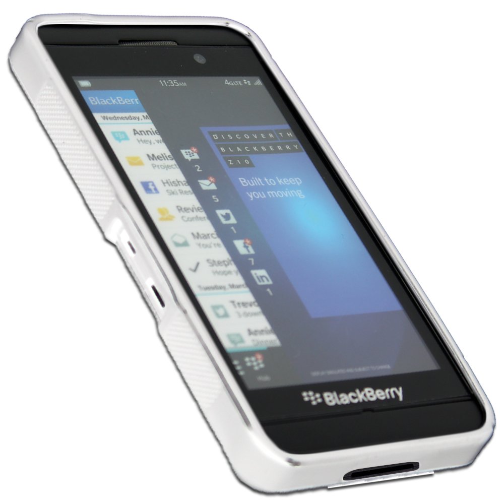 EbestStar Custodia In Pelle PU Per Blackberry Z10 - Cover A Risvolto Verticale Con Chiusura Magnetica - Bianco