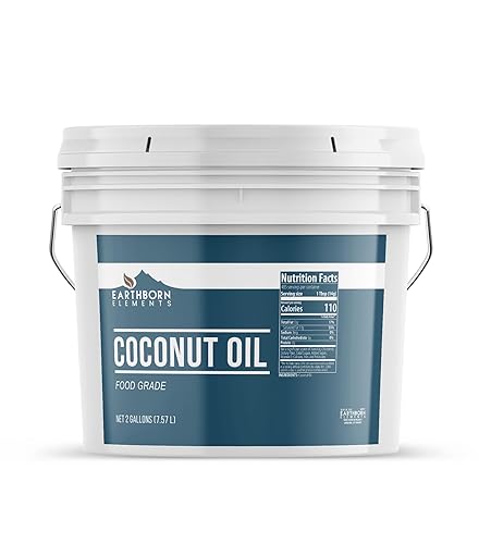 Earthborn Elements Aceite de coco de 2 galones, no hidrogenado, grado alimenticio, siempre puro