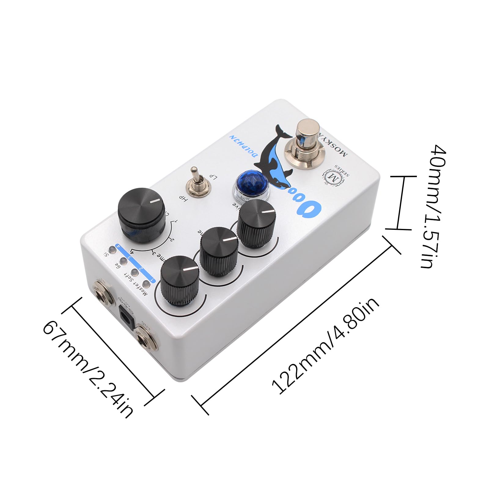 Btuty Zniekształcenie/Overdrive Gitara Efekt Pedał 4 Tryb Przełącznik Gitary Gitary Gitara Elektryczna Sterowanie Kompaktowy Przenośny Cyfrowy Efekt Procesora Gitary