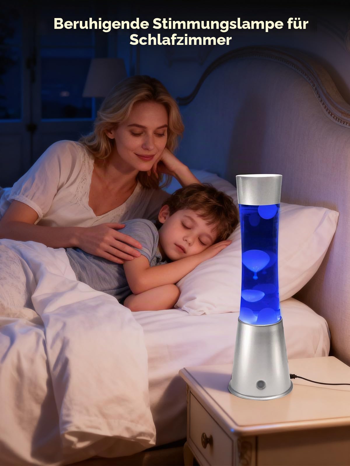 AONESY Große Lavalampen mit Fernbedienung：Lavalampe Groß Led 17 Farbwechsel | Große Lavalampen 12-Stunden Aus Timer | 15.5 inch Lavalampe Lila/Schwarz/Blau für Schlafzimmer-Weiß