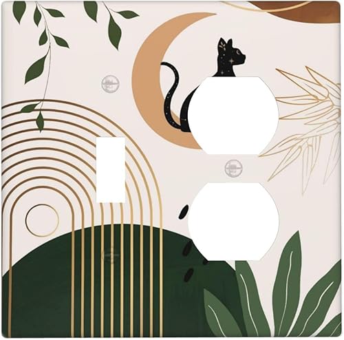 Miniatura 198 de Cubierta de Interruptor de Luz de Palanca de 1 Gang con Estampado de Bosque de Pinos Rústico Campestre, Cabaña Lodge Granero Bosque Forestal de