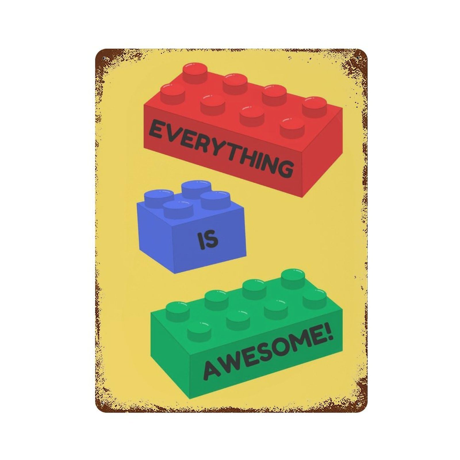 xiaoxiaoshen The Everything Is Wonderful Poster, Inspiring Motto Wall Decor Art Metal Tin Poster Modern Home Decor Art Home Bar Shop Decorations Vintage Sign 40x30cm