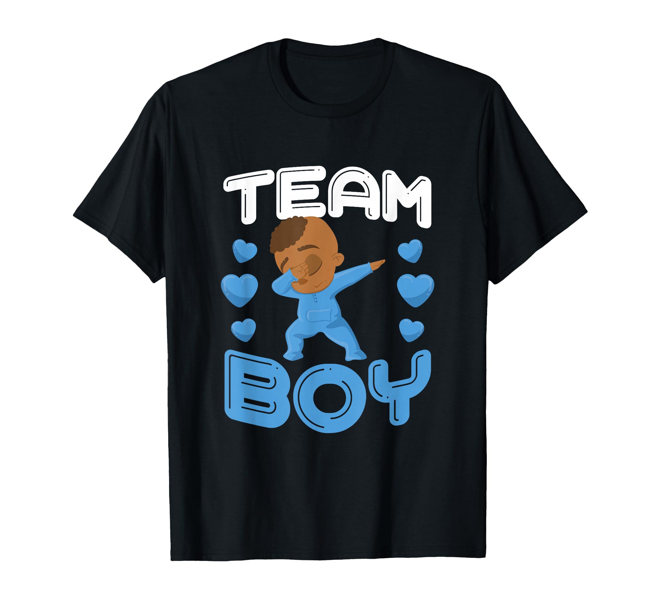 Cool Team Boy Gender Reveal Dabbing Black Baby It's A Boy T-Shirt