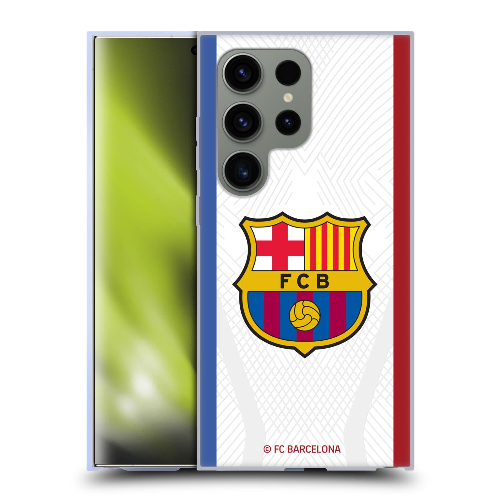 Head Case Designs Officially Licensed FC Barcelona Away 2023/24 Crest Kit Gel Case [Military Grade Protection] Compatible with Samsung Galaxy S24