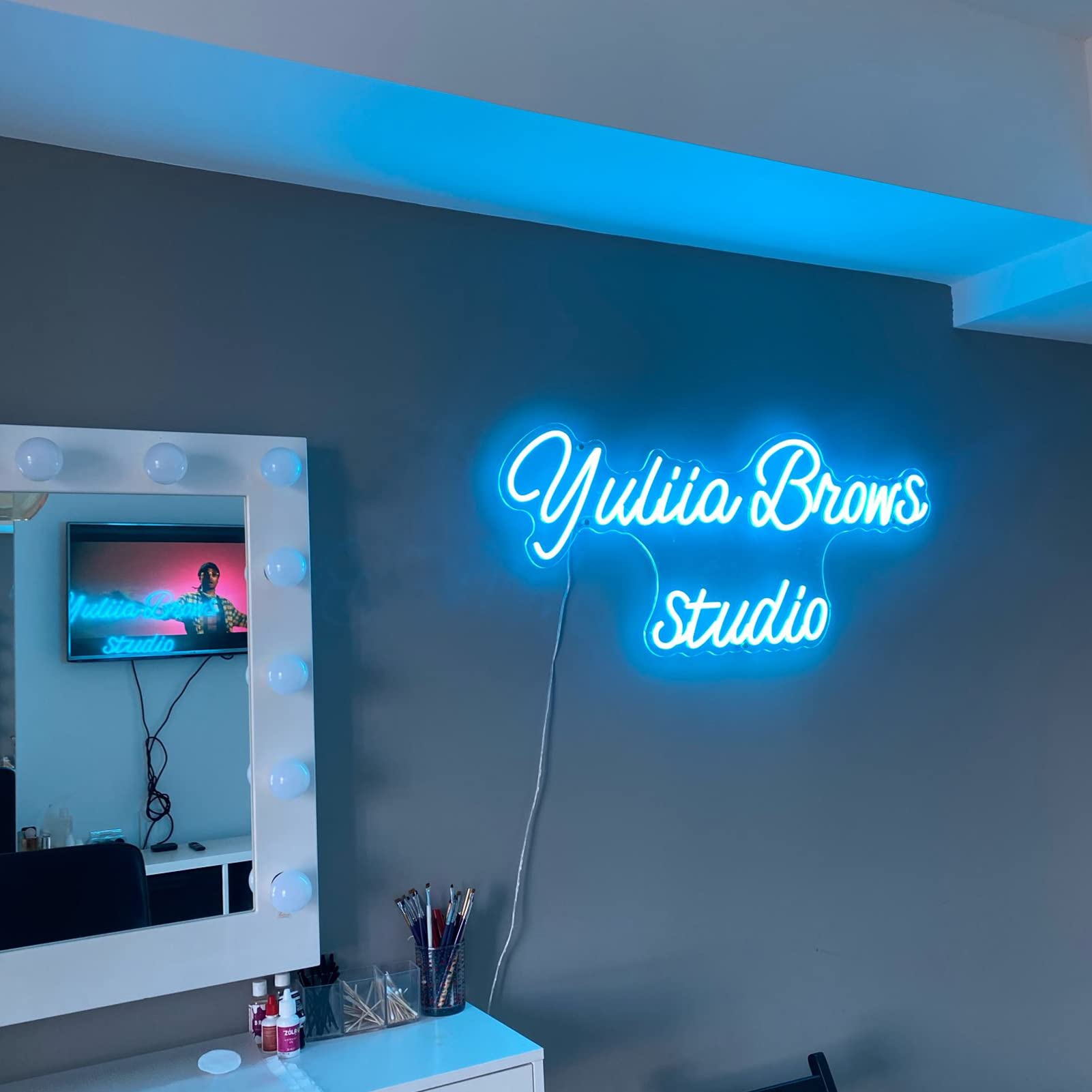 Haisic Enseigne Néon LED Personnalisable - Lettres Prénom Lumineuses RGB USB, Décoration Murale Chambre, Mariage, Anniversaire, Bar (30-150 Cm)