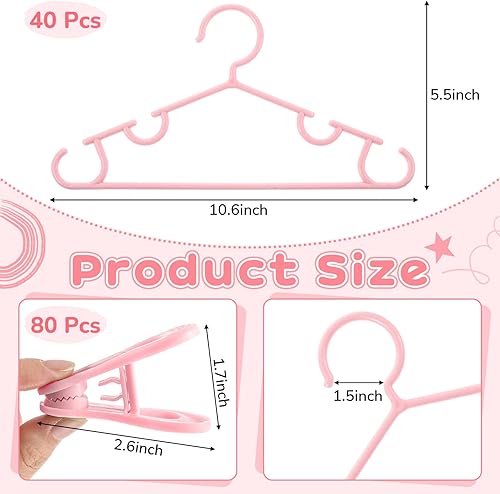 Miniatura 104 de Hsei Baby Hangers with Clips, Plastic Kids Pants Hangers for Nursery Closet, Top and Bottom Clothes Hanger Set for Newborn Child Infant Toddler Boys