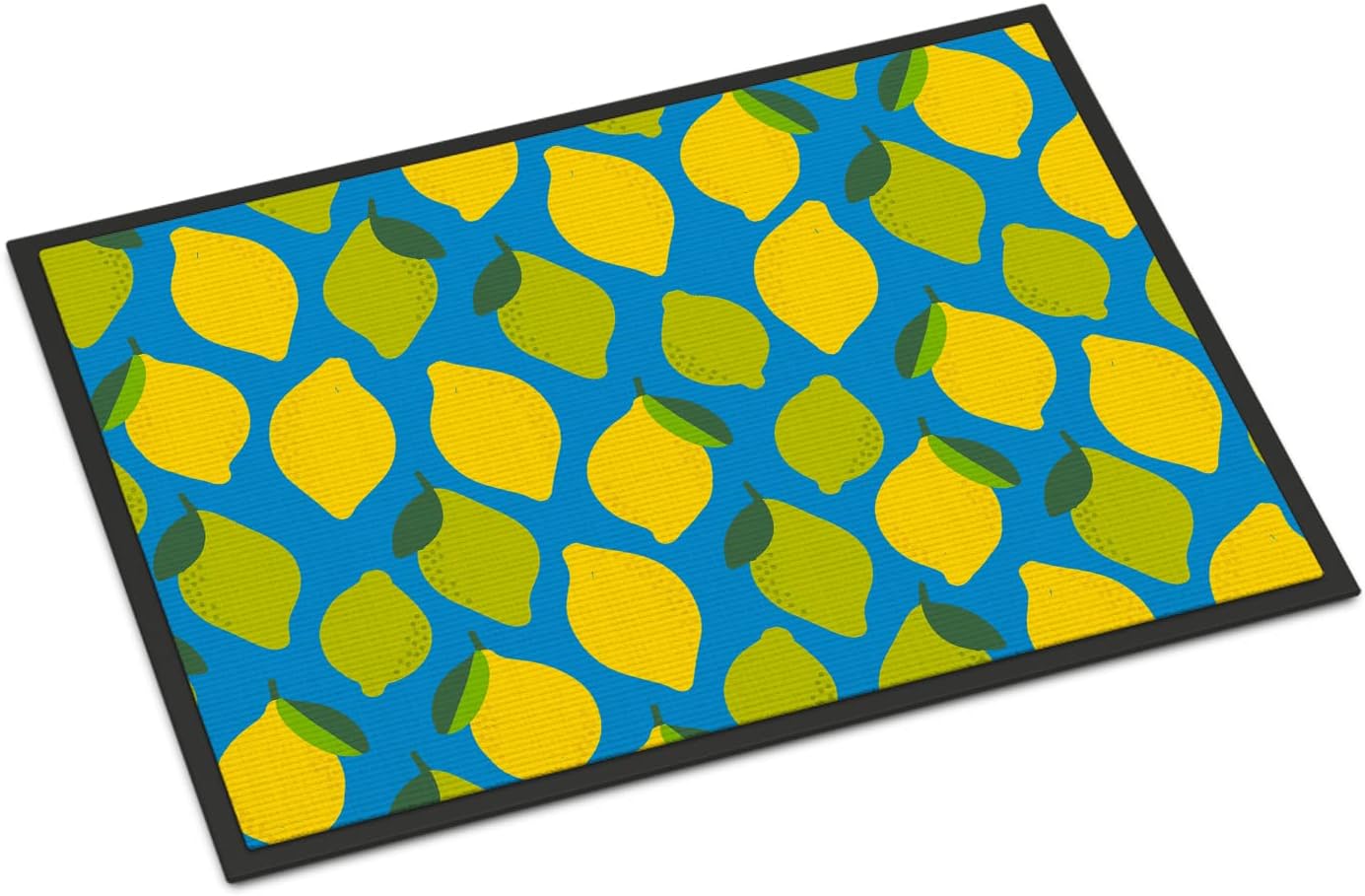 Caroline's Treasures BB5150JMAT Lemons and Limes Doormat 24x36 Front Door Mat Indoor Outdoor Rugs for Entryway, Non Slip Washable Low Pile, 24H X 36W