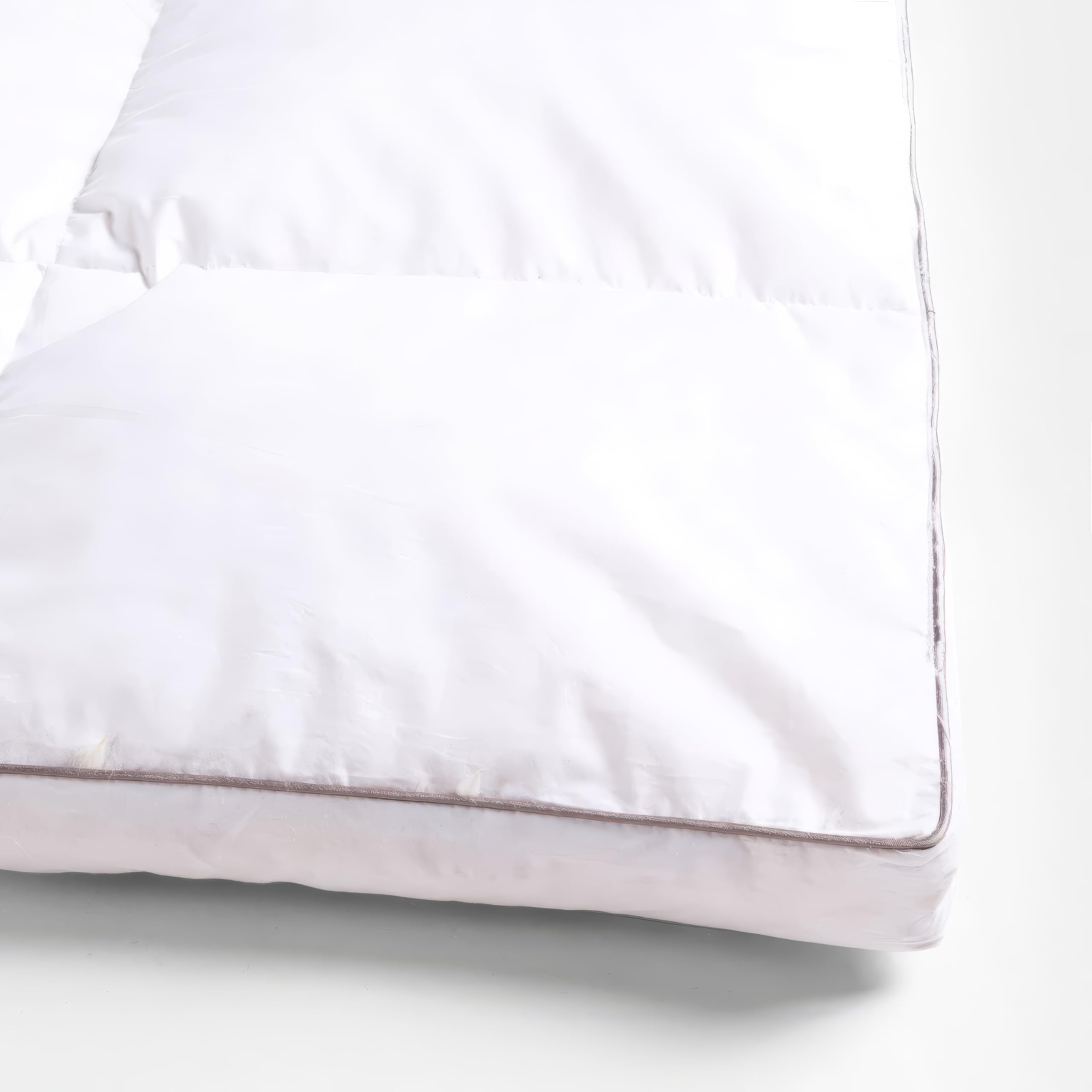 Classic Blanc - Topper / sovramaterasso extra morbido in piumino d'oca, cotone, 180 x 190/200 cm, letto da 180