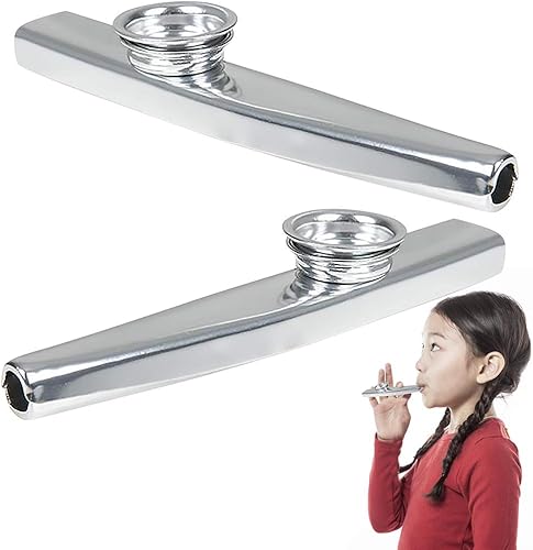 ArtCreativity Kazoo de metal de 4.75 pulgadas – Juego de 3 – Divertido instrumento musical para niños y adultos – Juguetes musicales duraderos –