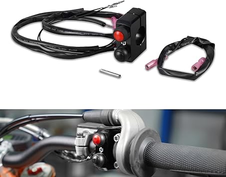 NICECNC Kill Switch Button Motorcycle, Handlebar Start Stop Switch Black | Compatible with KTM 150-500 XC-W XCF-W EXC EXC-F 2008-2023,Compatible with Husqvarna TE FE 150-501 2014-2023 Accessories