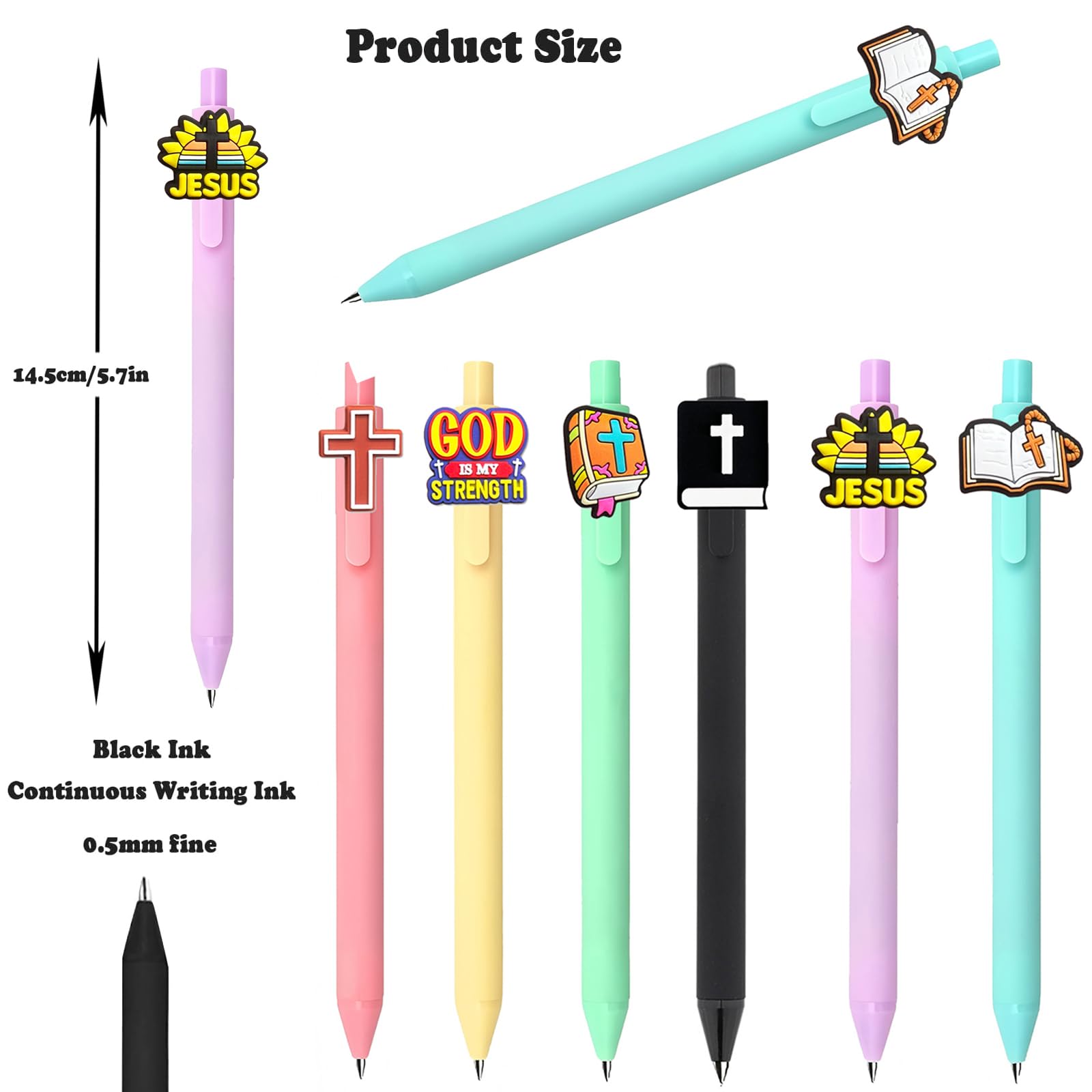 Yrmysrx Christian Bible Party Stationery Gifts Set including Verse Sticky Note Ballpoint Pens Bookmarks and Goodie Bags for Christian Jesus Themed Party Supplies Decorations Religious Gift - Image 4