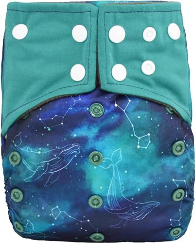 Miniatura 20 de Baby AIll in One Night AIO - Pañal de tela cosido en inserto reutilizable, lavable (dinosaurios azules) Ciervos 3D,Adventure Bear,Ciervo