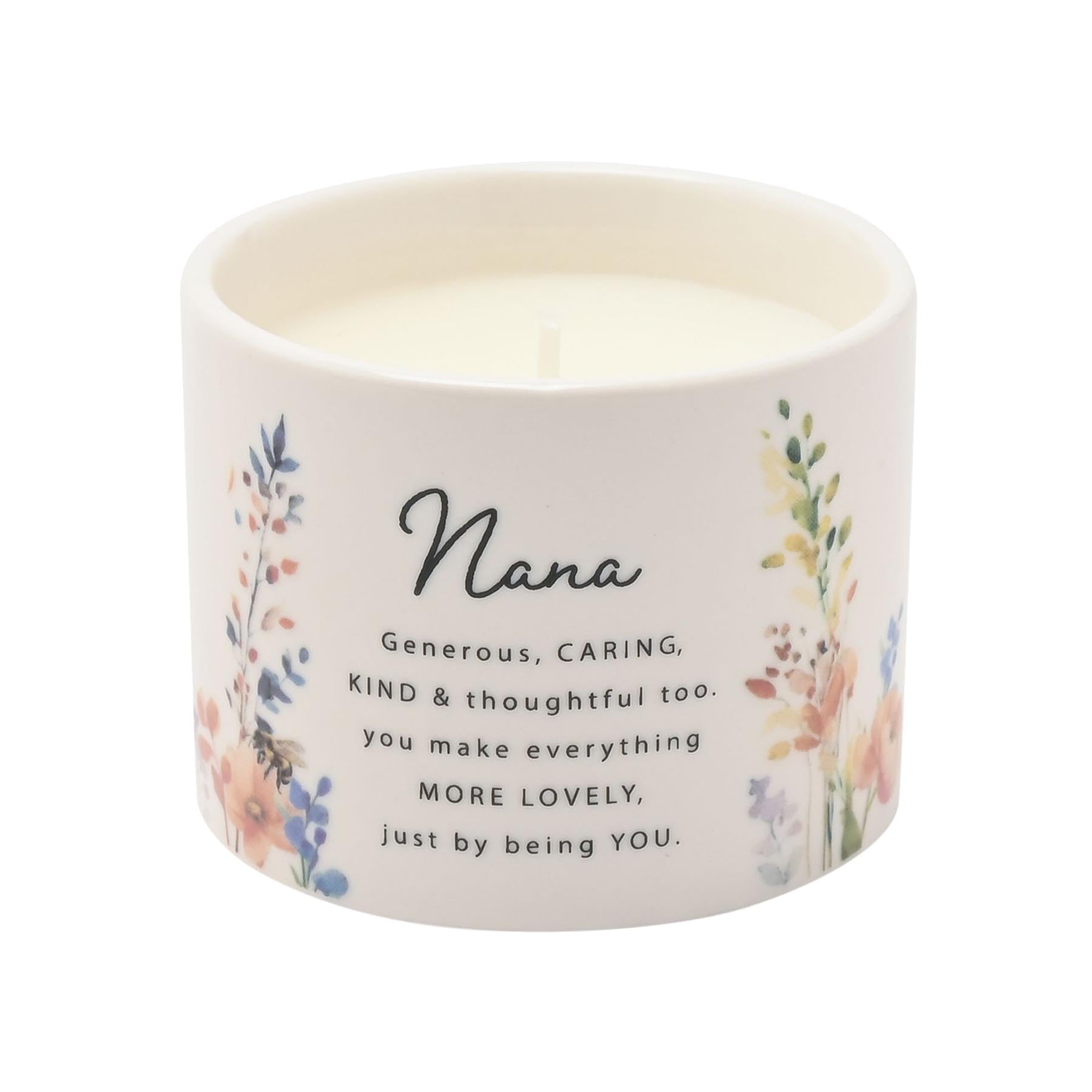 Scented Candle in Ceramic Holder for Women from Cottage Garden Range - Comes in a Matching Gift Box with Sentiment Wording (Nana 0119)