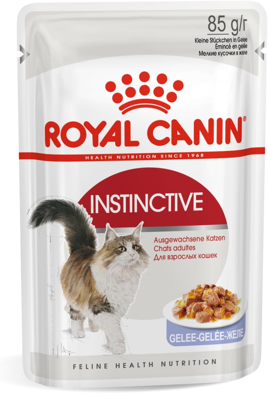 Feline Health Nutrition Instinctive Adult Cats Jelly 12x 85gm Cat Wet Food Pouches