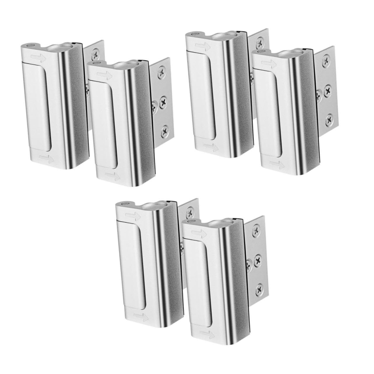 VILLCASE 3 Ensembles Boulon De Porte De Sécurité Verrouillage De La Porte De Renforcement Serrures De Porte Serrure De Porte Interne Alliage D'aluminium 2 Pièces * 3