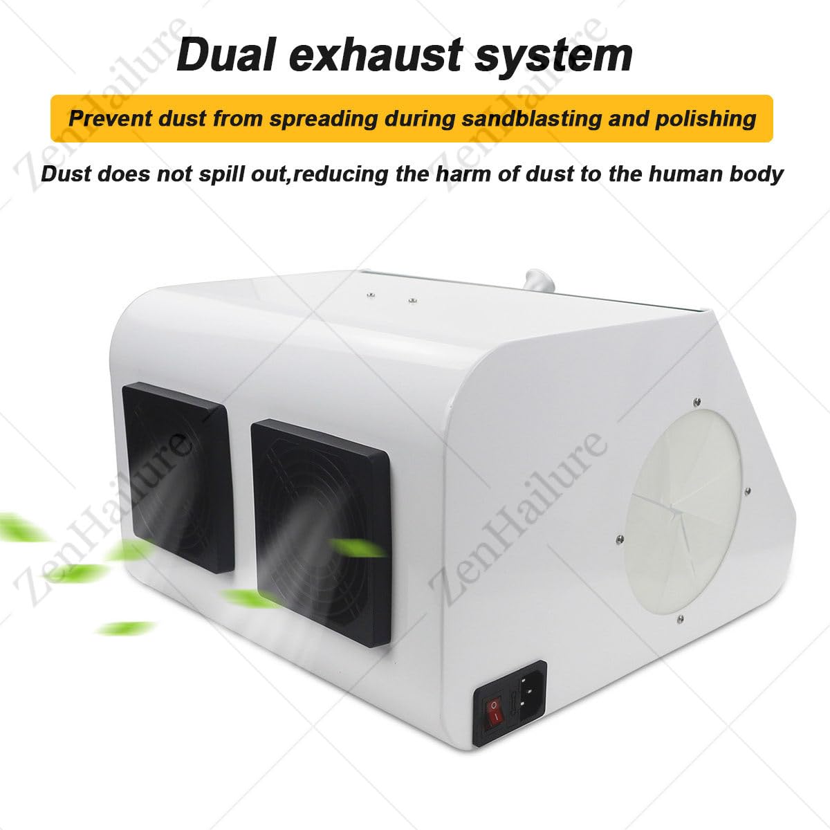 Cabina Di Sabbiatura Modulare,Per La Protezione Durante La Sabbiatura Box Antipolvere per Laboratorio Odontotecnico,Con Aspirazione E Filtro Dell'aria,Dotato Di Doppia Ventilazione E Luce LED
