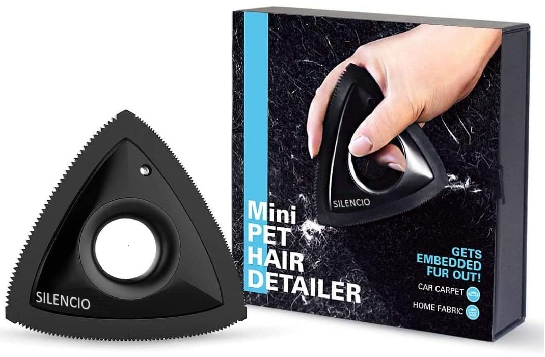 SILENCIO Mini Pet Hair Remover for Car Detailing Supplies, Carpet Dog Hair Remover for Car Interior, Triangle Dog Hair Remover for Auto Detailing, Couch, Furniture, Lint, Carpet (Multicolor) (B0BT4YF3W9) Amazon Price History, Amazon Price Tracker