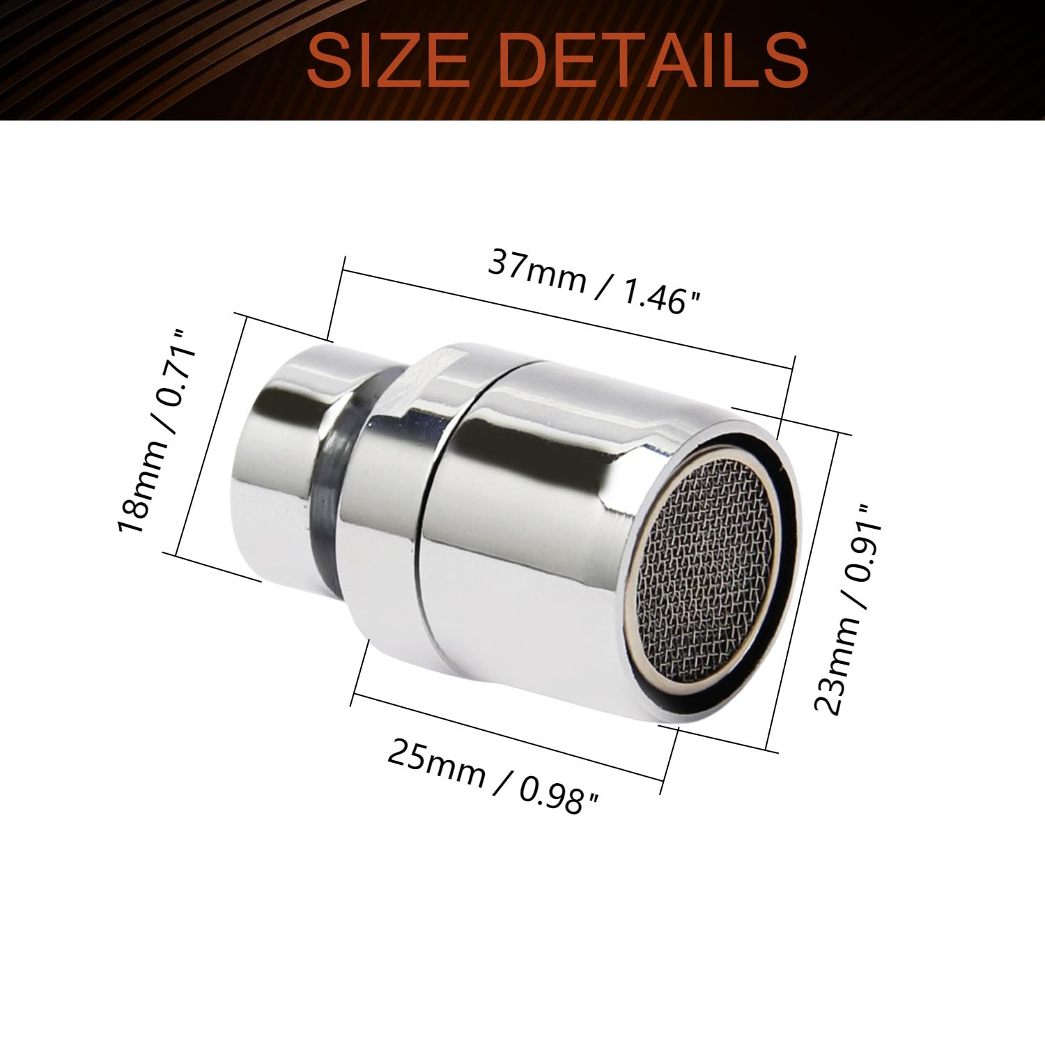 MroMax - Set di 2 rompigotti per rubinetti, universali, da 16 mm, filettatura femmina, ricambio per rubinetto da bagno, lavandino, cucina, bidet