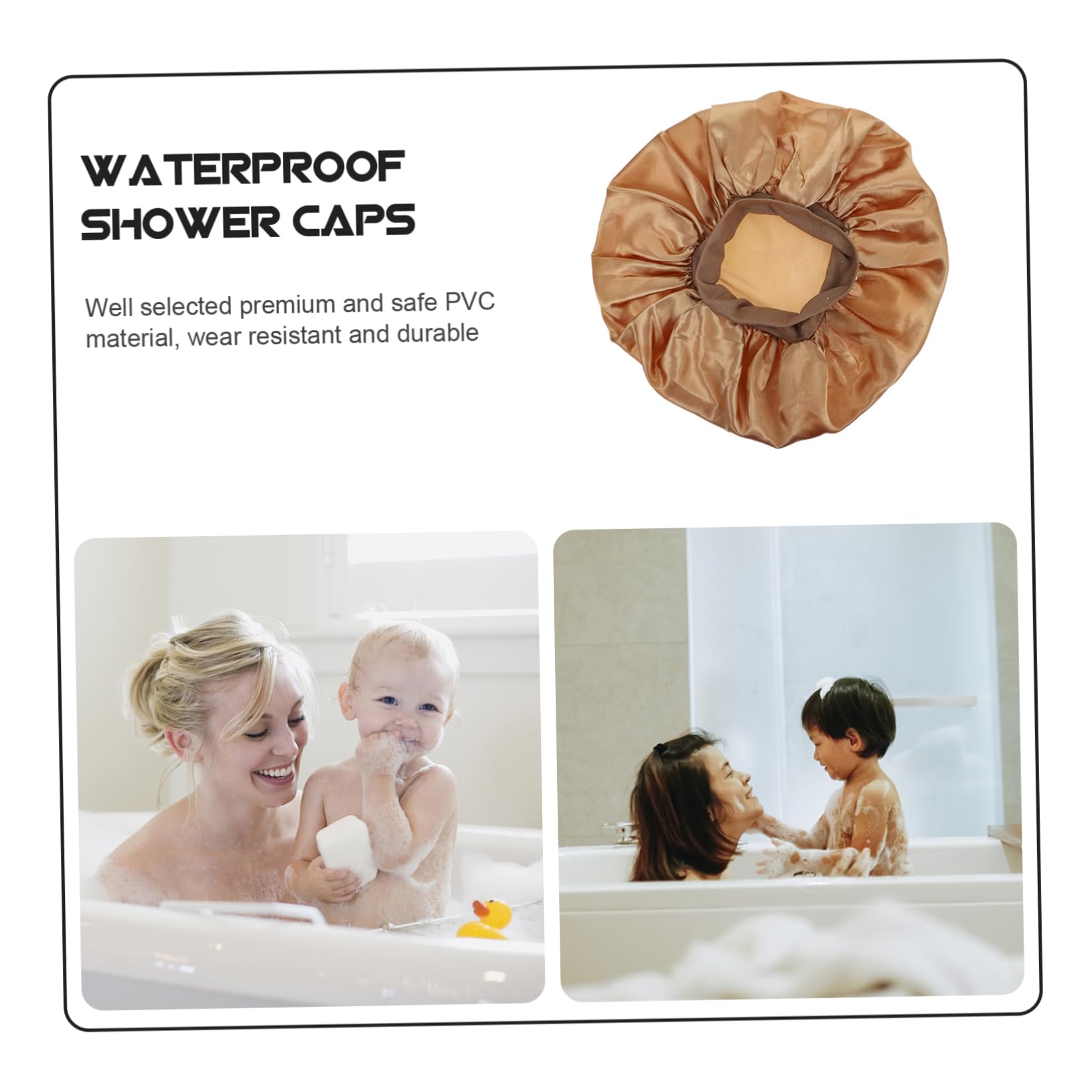 FOMIYES 8stücke Goldene Polyester Duschhaube Elastisch Für Zuhause Und Spa Pflegehaube Für Haarölbehandlungen Weich Für Damen Geeignet