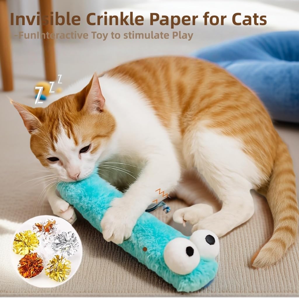 2BB Almohada de juguete para gatos, juguete con cremallera, que contiene hierba gatera, papel fuerte, atrae al gatito a jugar, 12.5 pulgadas, 3 paquetes (teñido anudado rosa, verde, morado)
