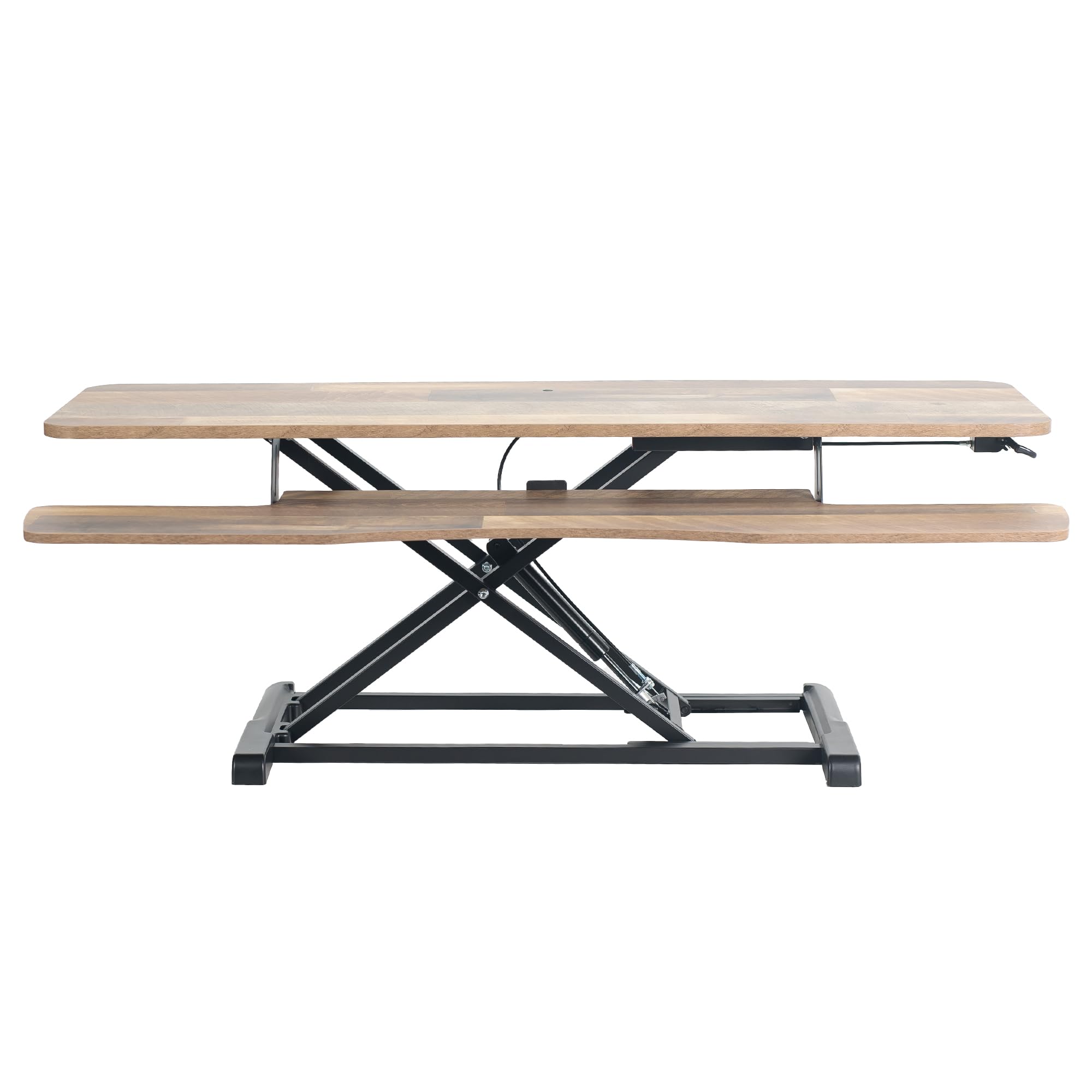 VIVO 48 inch Desk Converter, K Series, Height Adjustable Sit to Stand Riser, Dual Monitor and Laptop Workstation with Wide Keyboard Tray, Reclaimed