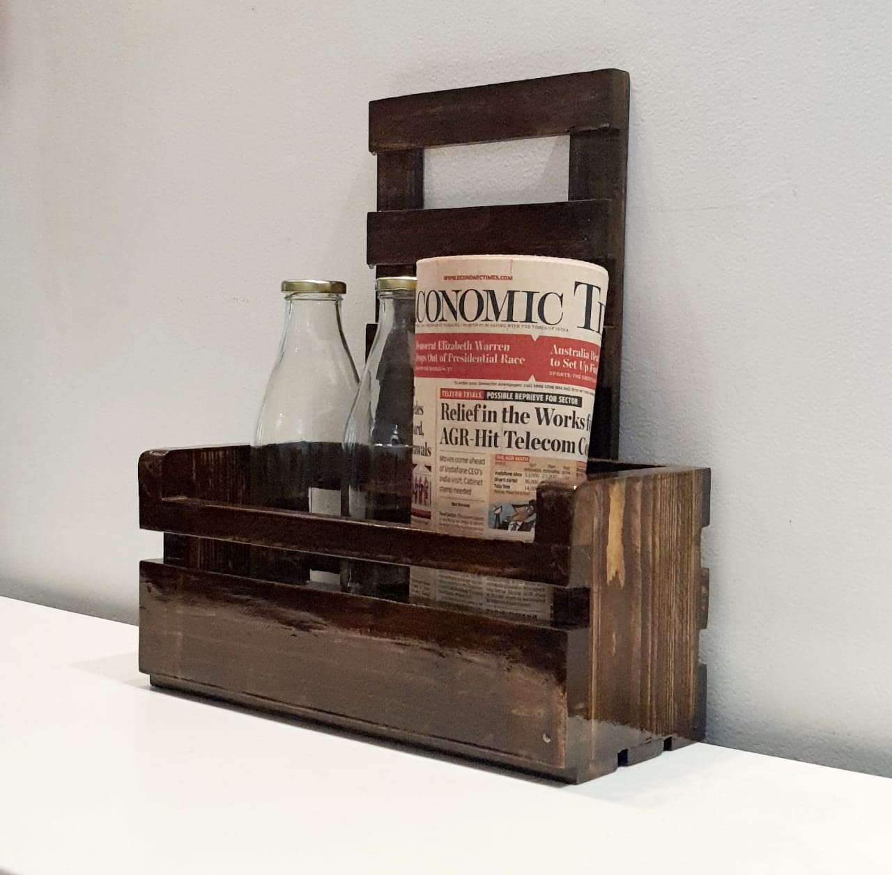 Wooden Milk basket for Main Door | Lobby | Courier Basket | News Paper basket | Contact Free Organiser | (B09WVWRCB9) Amazon Price History, Amazon Price Tracker