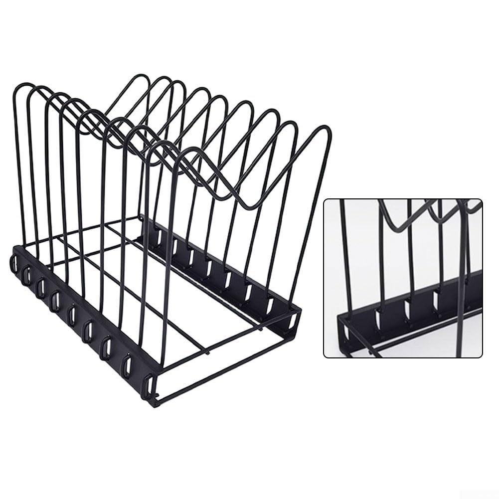 8 sezioni per organizer da scrivania con design regolabile, supporto in metallo per riporre documenti, libri e lavagne da cucina con rivestimento antigraffio e antiruggine
