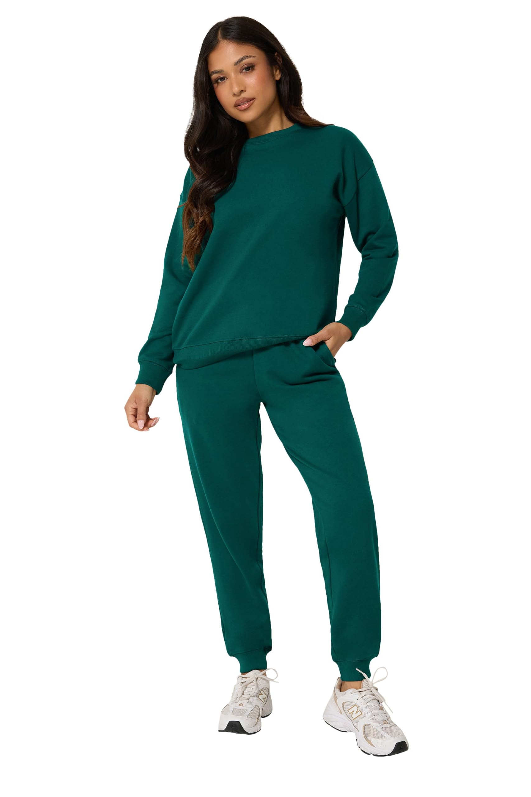 Pixiegirl Women's Dark Green Petite Cuffed Joggers In | Size: 14S