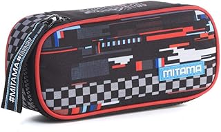 ASTUCCIO MITAMA OVALE VIRTUAL COMPATTO SCUOLA MEDIA SCUOLE SUPERIORI COMPLETO DI NUOVO CONTENUTO COLASTICO FLUO