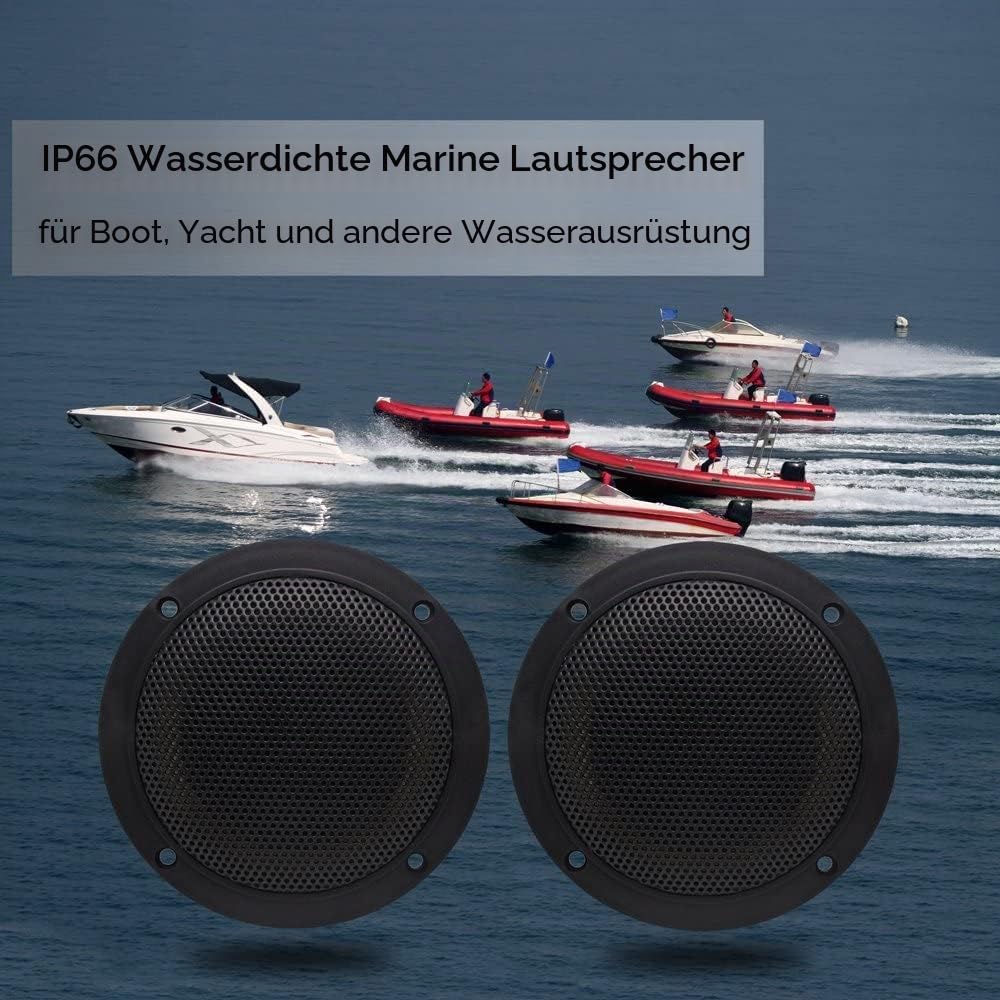160 Watt 2 Wege, Schwarz Marine Boot Wasserdicht Lautsprecher Motorrad Spa Raum UTV ATV RV Auto Golf Cart