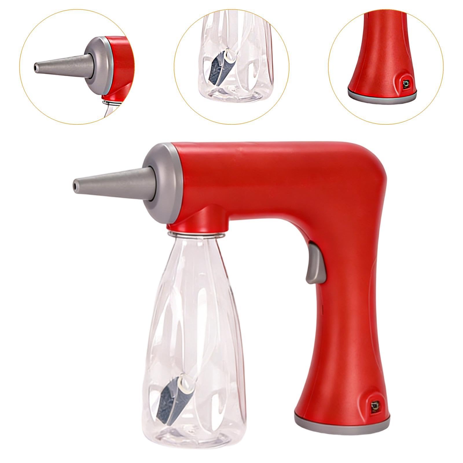Elektrische Schaummaschine, Dauerwellengerät, Kabelloses, Wiederaufladbares Styling Zubehör Aus PP Material, Geeignet für Friseursalons, Rot