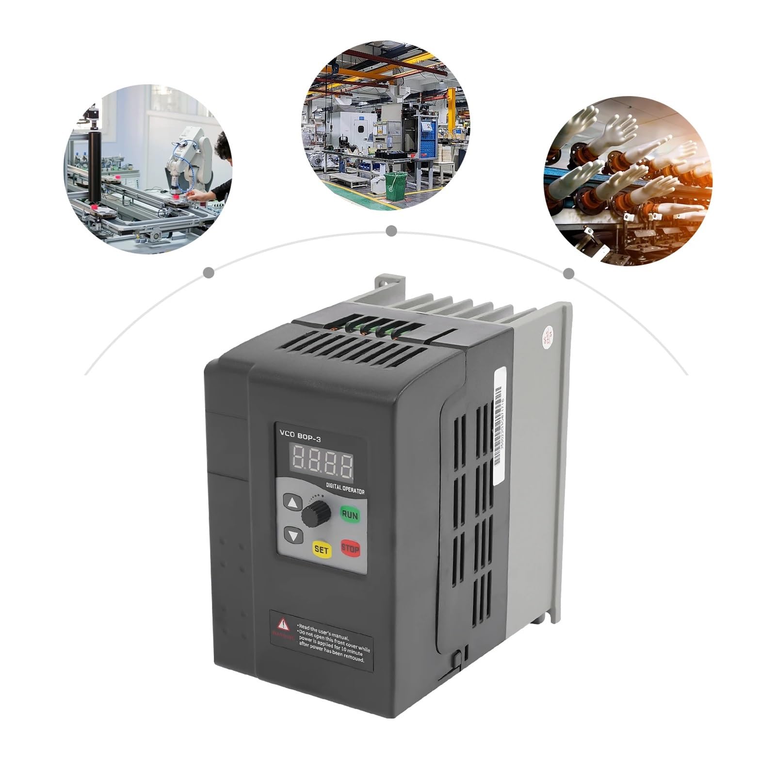 EDEDE Variador de Frecuencia Inversor de frecuencia 380 V 1,5 kW, trifásico, VFD, variador de frecuencia, convertidor de Velocidad, V/F, 3 entradas, 3 Salidas, variador de Velocidad Ajustable