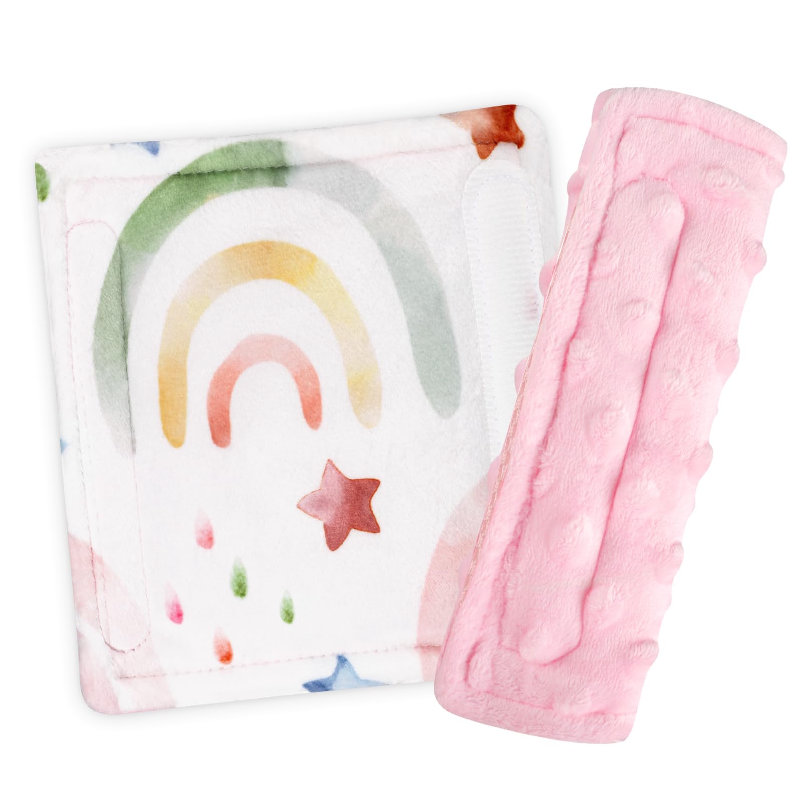 WINGHENLEE Baby Car Seat Strap Pads, Car Seat Strap Shoulder Covers for Baby Infant Toddler, Double-Sided Car Seat Belt Covers for Stroller/Pushchair/