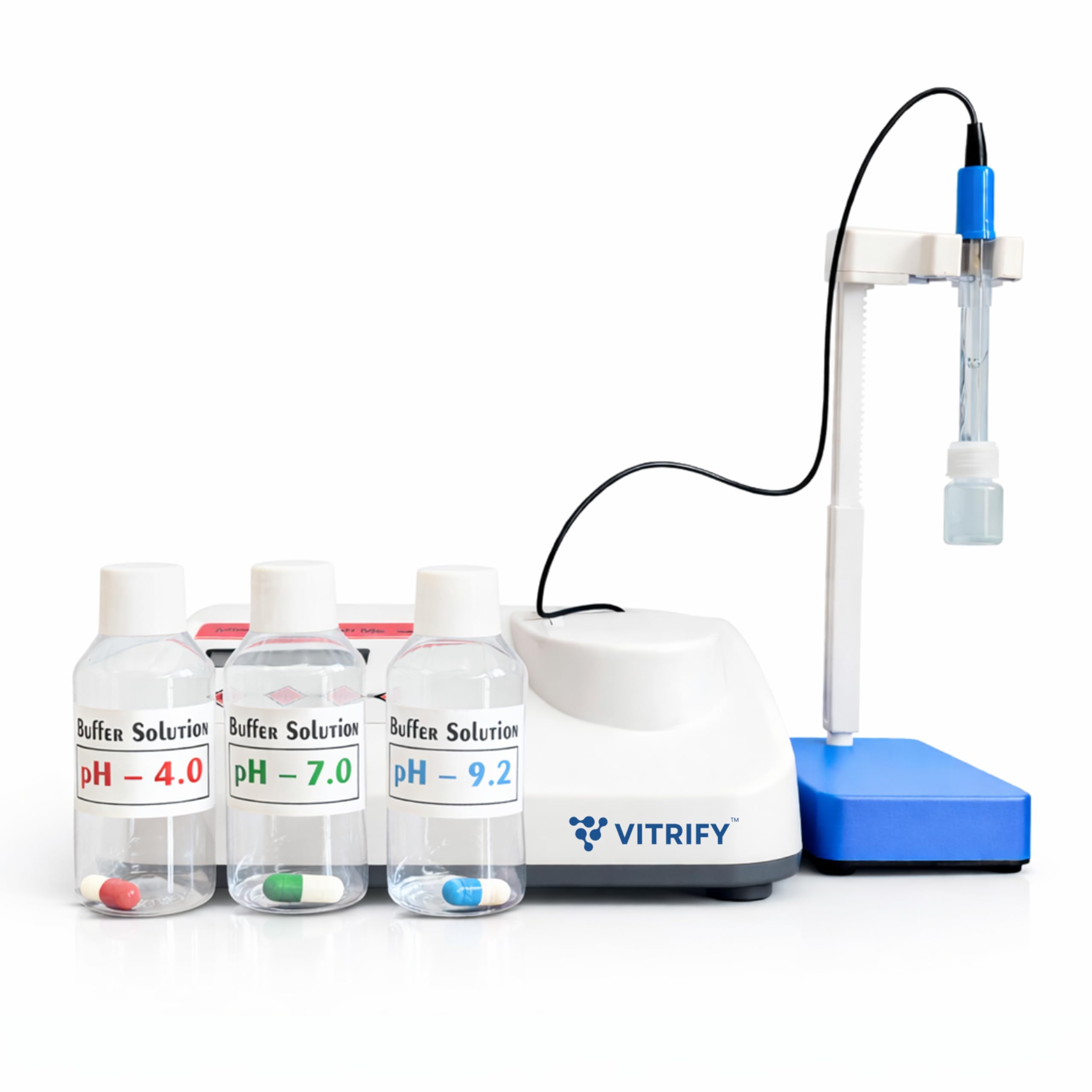 Digital pH Meter with 3 Point Calibration LCD Display Buffer Soluitions 4.0, 7.0 and 9.2 With Electrode Table Top Model-image-16