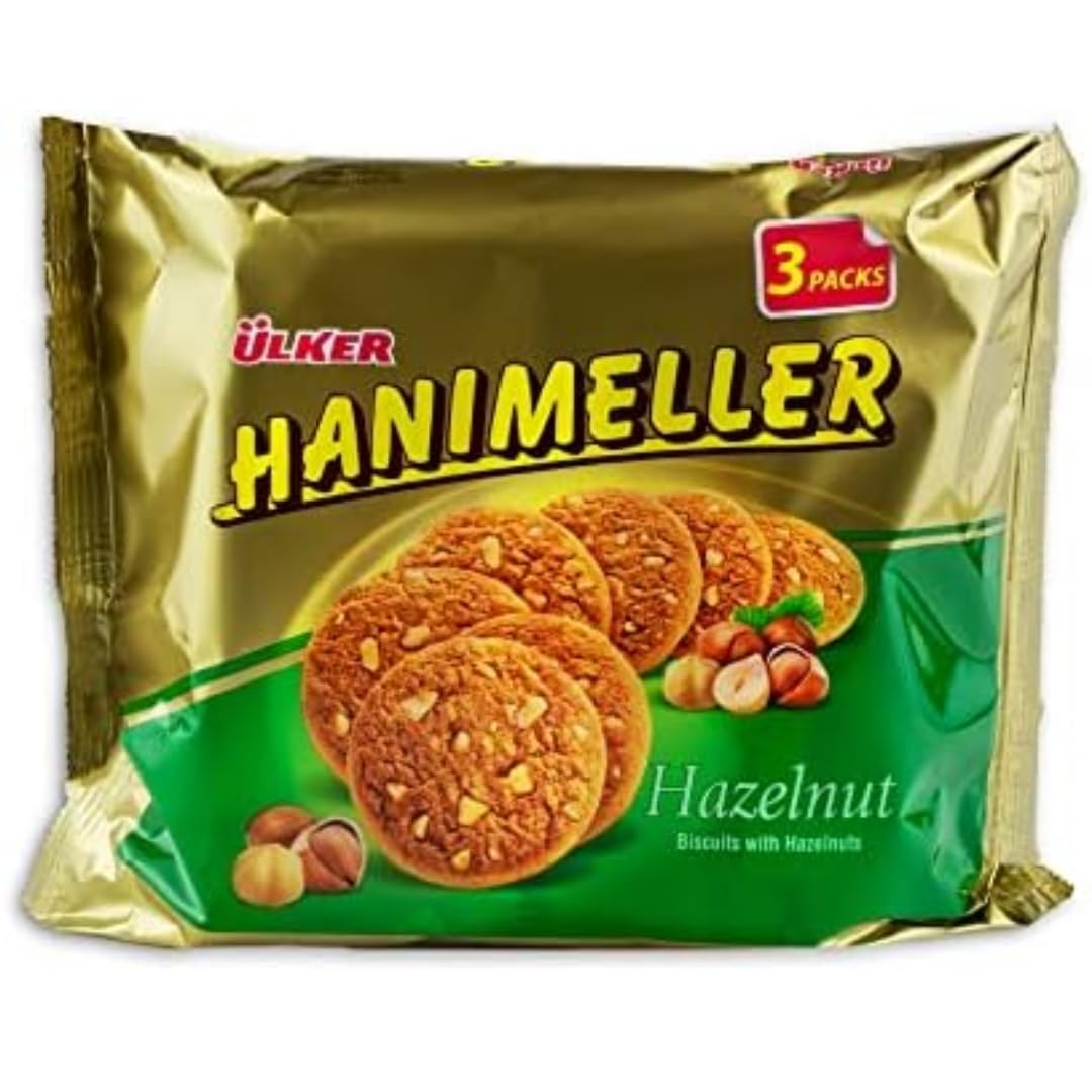 Hanimeller Roasted hazelnut biscuits cookies 3 Packs 246 gram